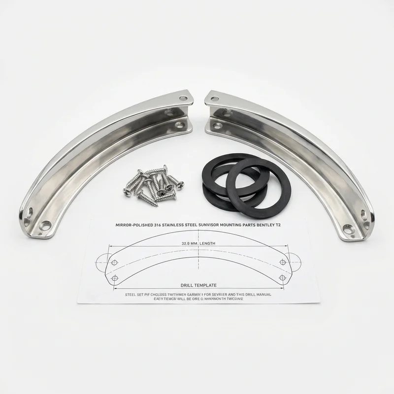 Stainless Steel Mounting Bracket Kit for Bentley T2 Series (1977 - 1980)