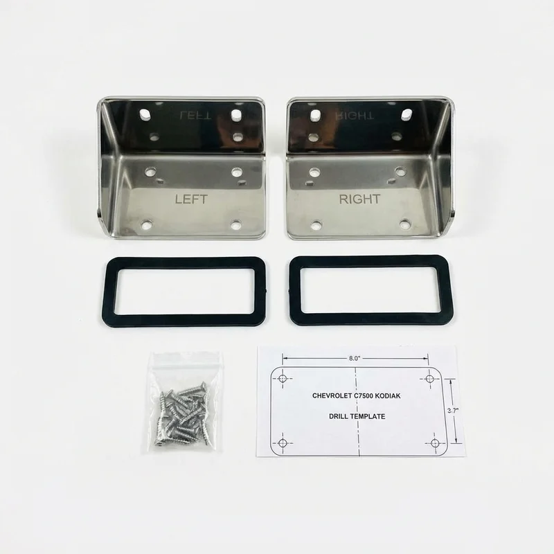 Stainless Steel Mounting Bracket Kit for Chevrolet C7500 Kodiak (1997 - 2009)