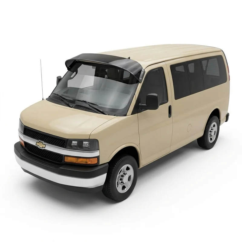 Tinted Acrylic Windscreen Sunvisor for Chevrolet Express Pasajeros (2010 - 2021)