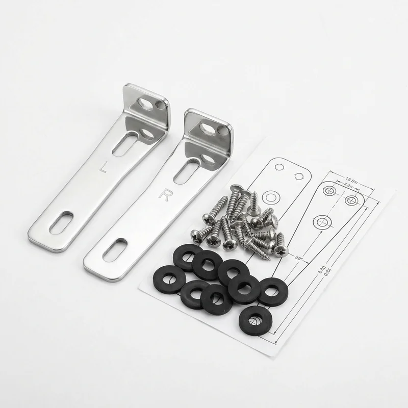Stainless Steel Mounting Bracket Kit for Chevrolet LCF 4500 (2016 - 2022)
