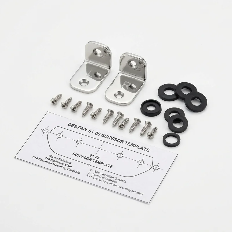 Stainless Steel Mounting Bracket Kit for Chinook Motor Coach Destiny (2001 - 2005)