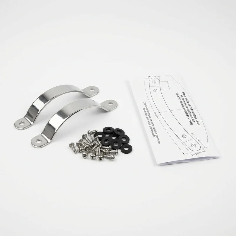 Stainless Steel Mounting Bracket Kit for Chrysler TC Maserati (1989 - 1991)