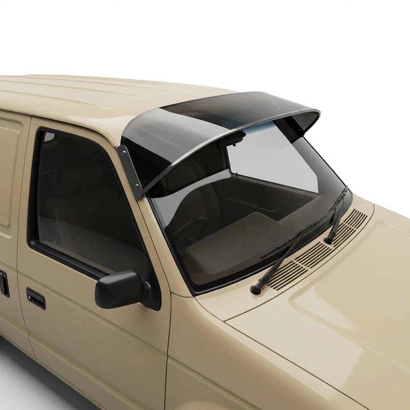 Tinted Acrylic Windscreen Sunvisor for Dodge Mini Ram (1984 - 1988)