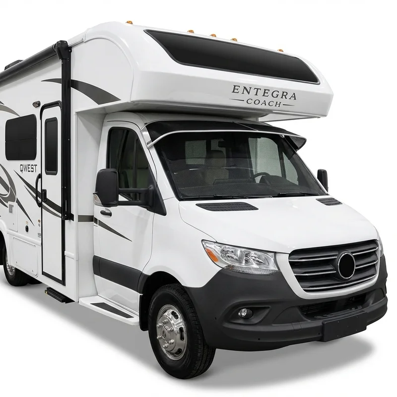 Premium Mesh Windscreen Sunvisor for Entegra Coach Qwest (2019 - 2022)