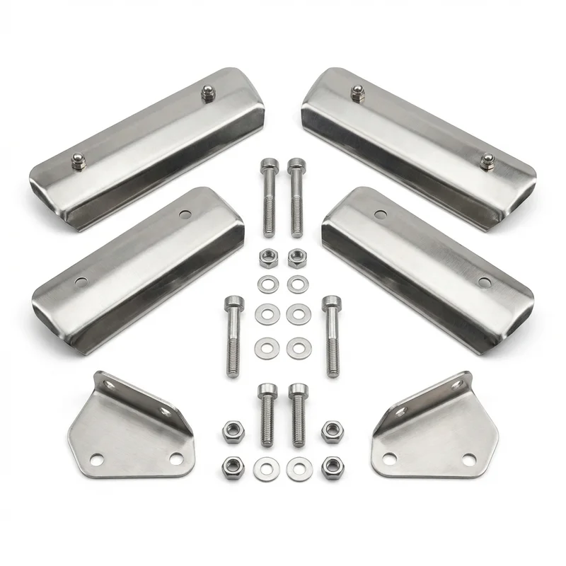 Stainless Steel Mounting Bracket Kit for Fiat 124 (1966 - 1983)