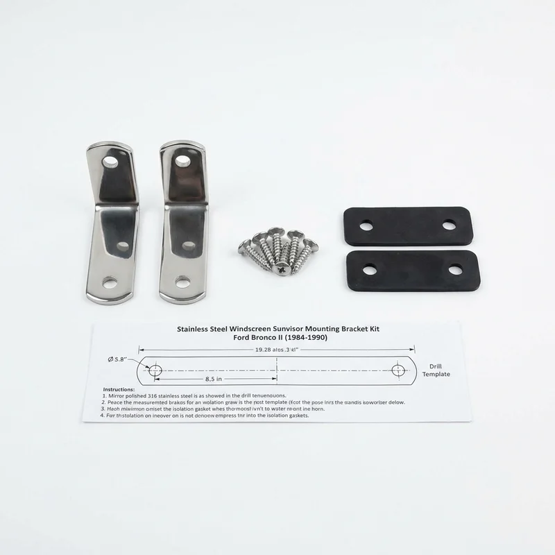 Stainless Steel Mounting Bracket Kit for Ford Bronco II (1984 - 1990)