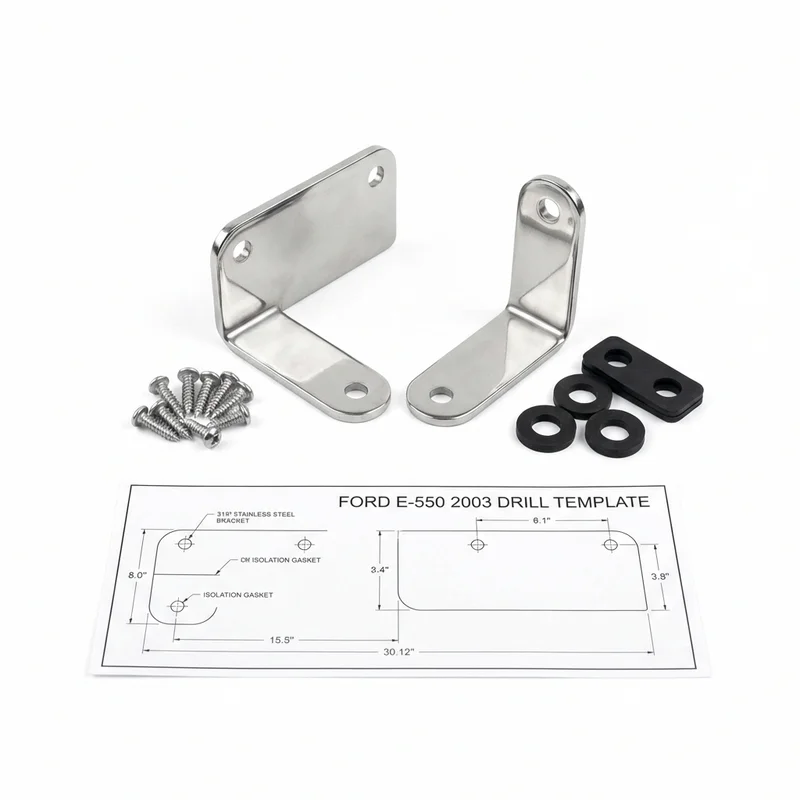 Stainless Steel Mounting Bracket Kit for Ford E-550 Super Duty (2003 - 2003)