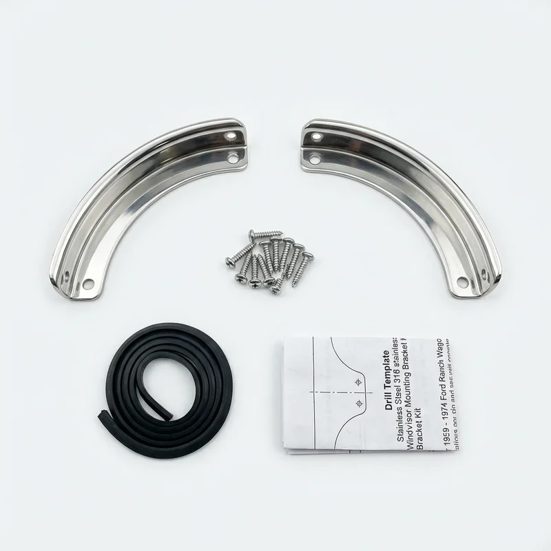 Stainless Steel Mounting Bracket Kit for Ford Ranch Wagon (1959 - 1974)