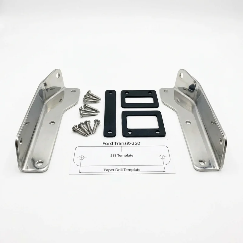 Stainless Steel Mounting Bracket Kit for Ford Transit-250 (2015 - 2025)
