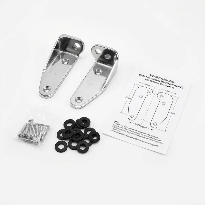 Stainless Steel Mounting Bracket Kit for Forest River Forester TS (2019 - 2022)