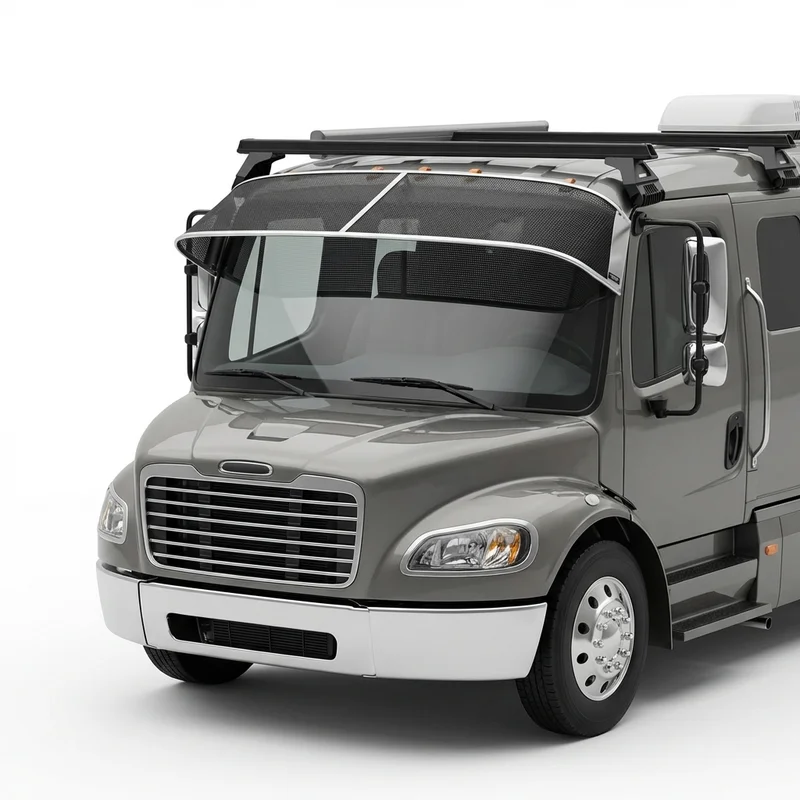 Premium Mesh Windscreen Sunvisor for Freightliner XC Lowered Rail (2019 - 2019)