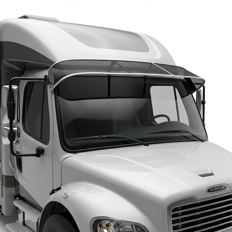 Premium Mesh Windscreen Sunvisor for Freightliner XC Raised Rail (2019 - 2019)