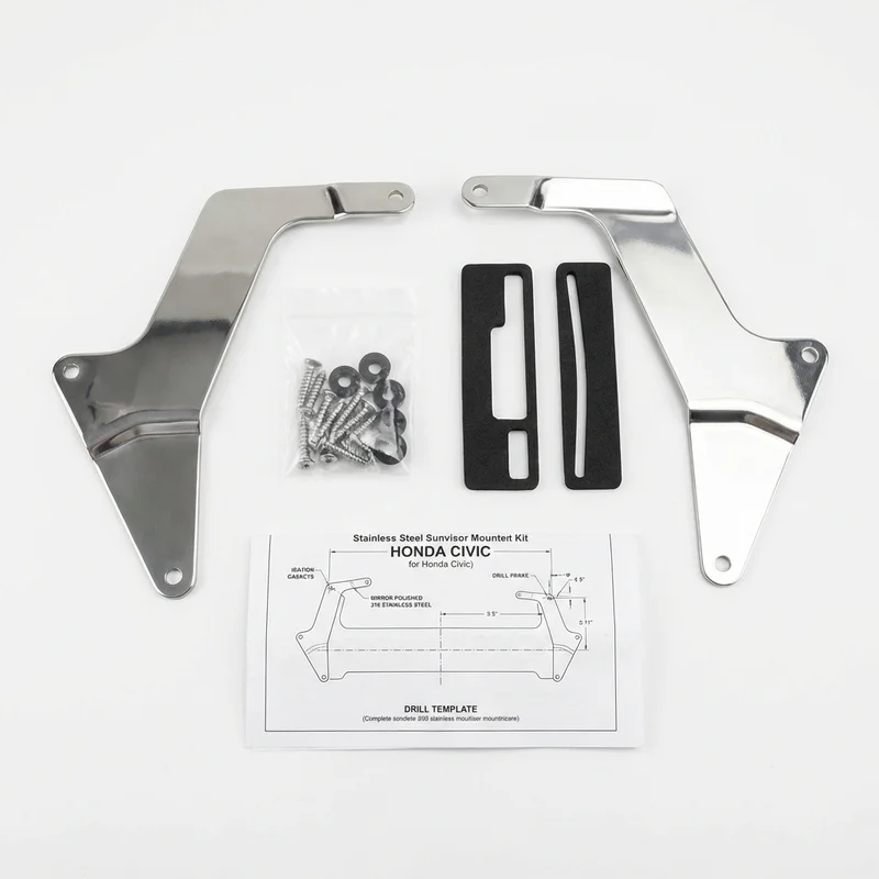 Stainless Steel Mounting Bracket Kit for Honda Civic (1973 - 2025)