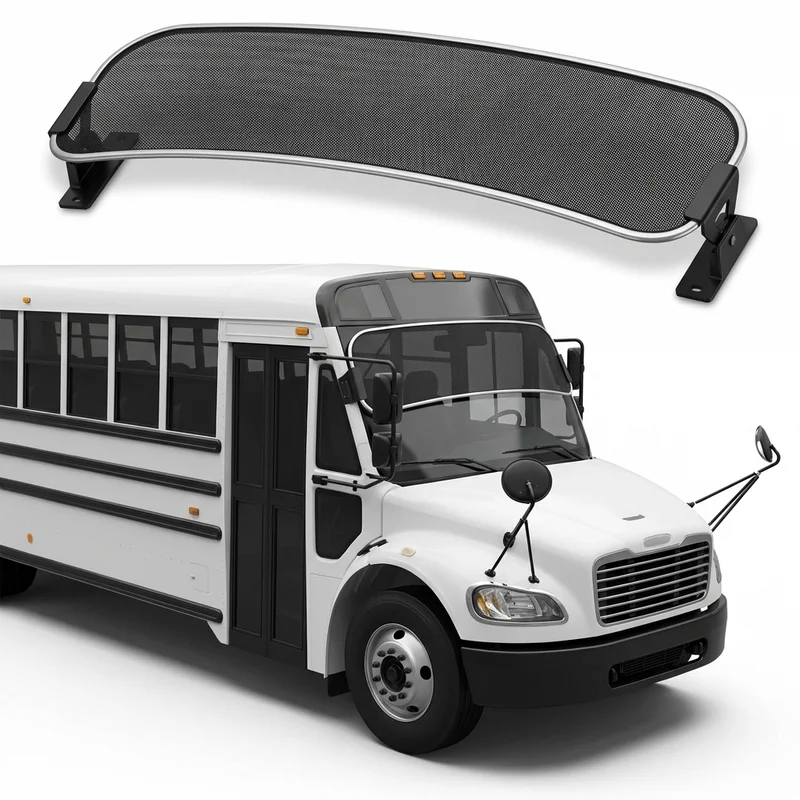 Premium Mesh Windscreen Sunvisor for IC Corporation RE School Bus (2003 - 2024)