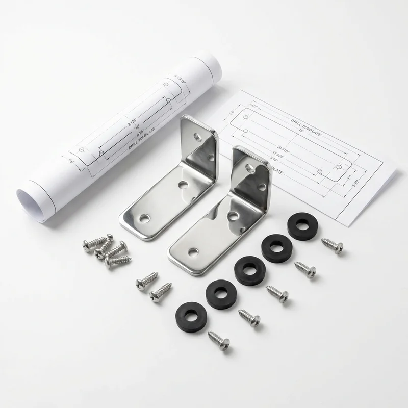 Stainless Steel Mounting Bracket Kit for International 1300D (1970 - 1970)
