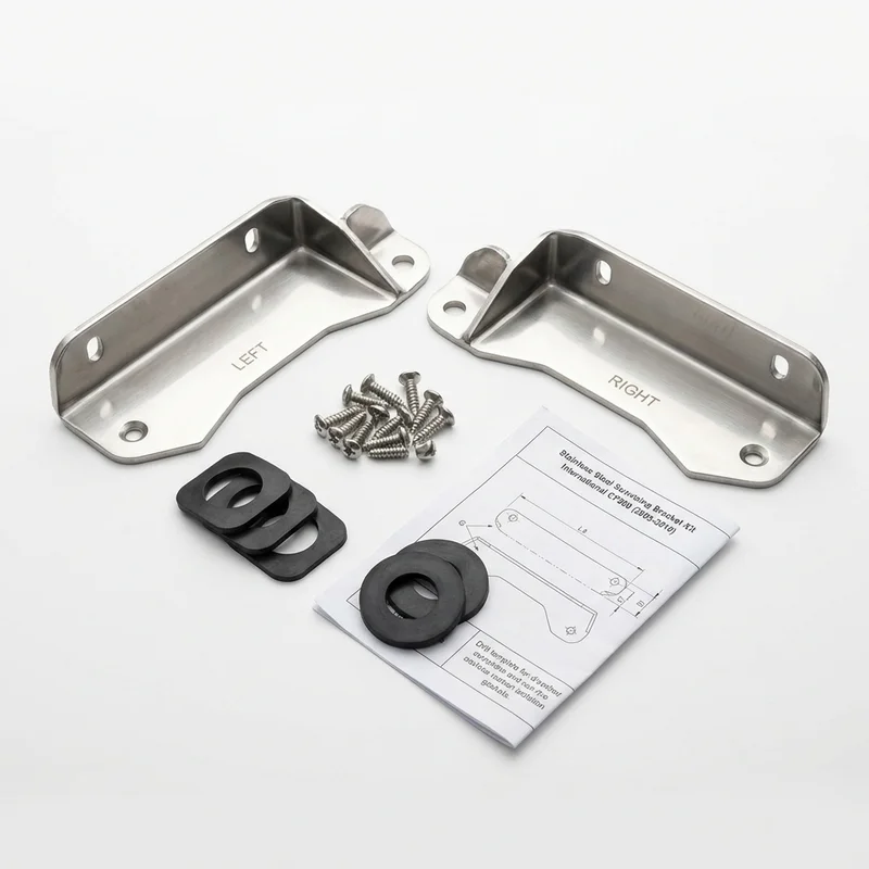 Stainless Steel Mounting Bracket Kit for International CF500 (2005 - 2010)
