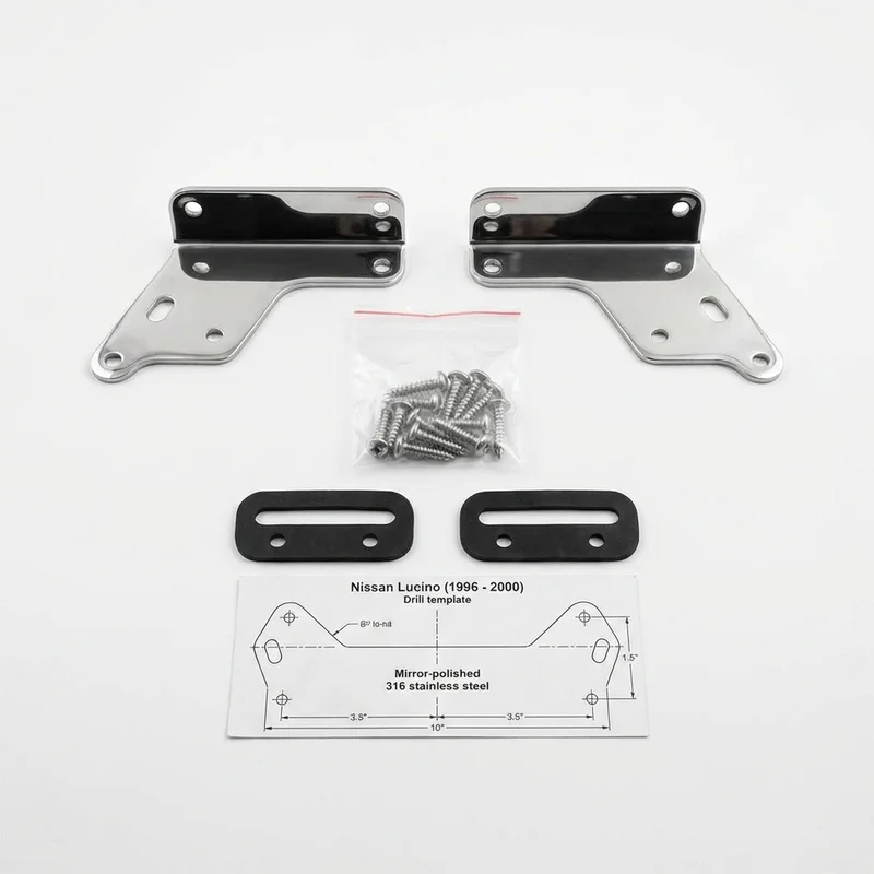 Stainless Steel Mounting Bracket Kit for Nissan Lucino (1996 - 2000)