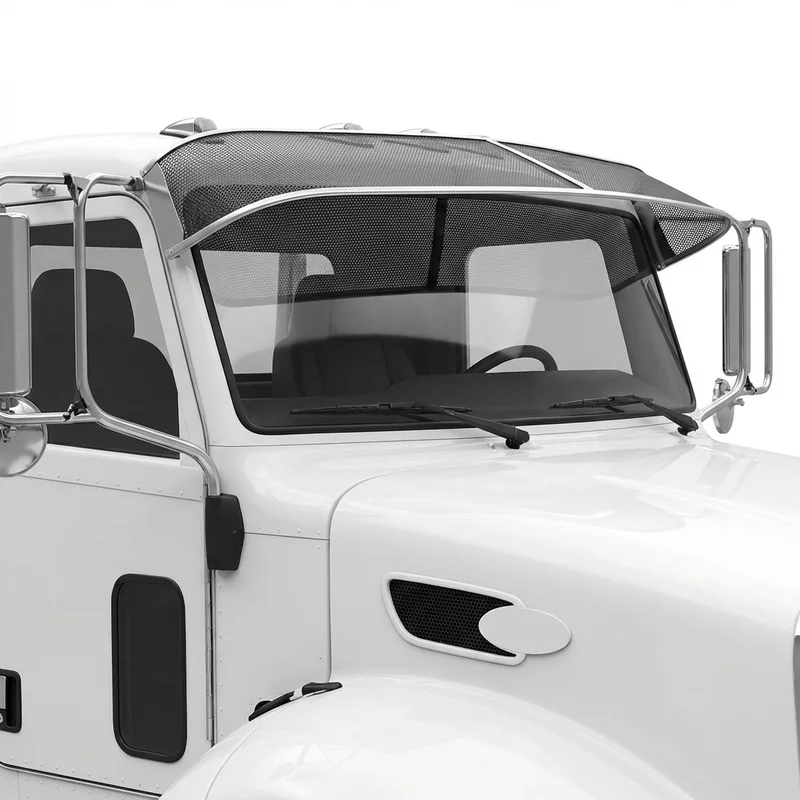 Premium Mesh Windscreen Sunvisor for Peterbilt 348 (2010 - 2022)