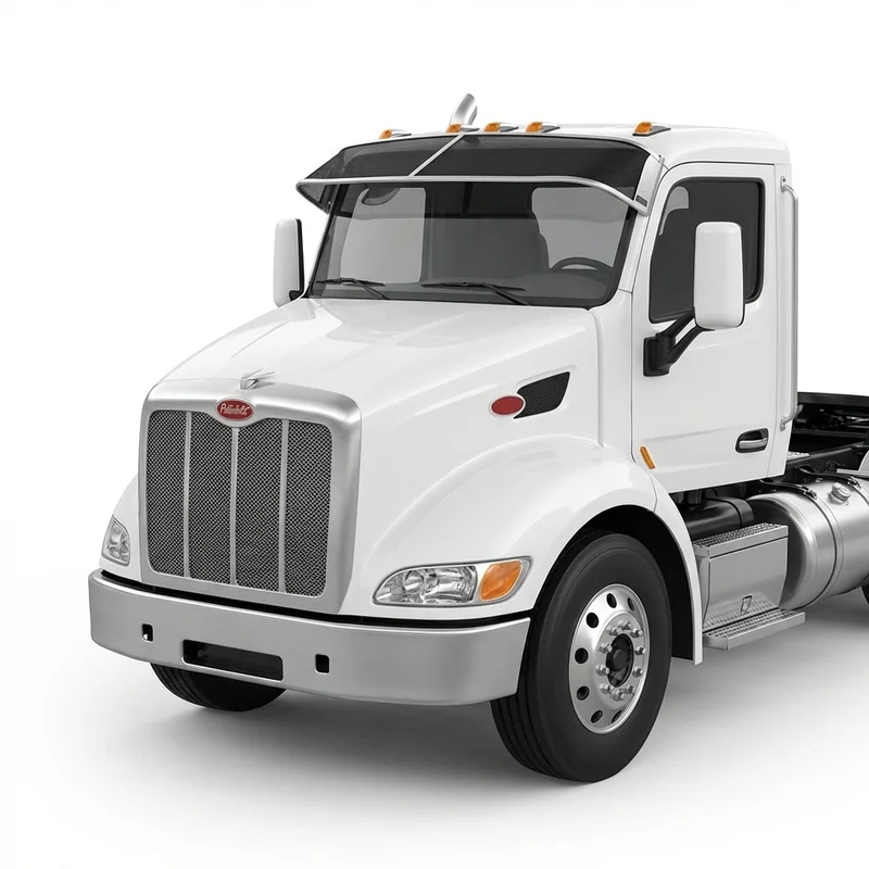 Premium Mesh Windscreen Sunvisor for Peterbilt 367 (2008 - 2022)