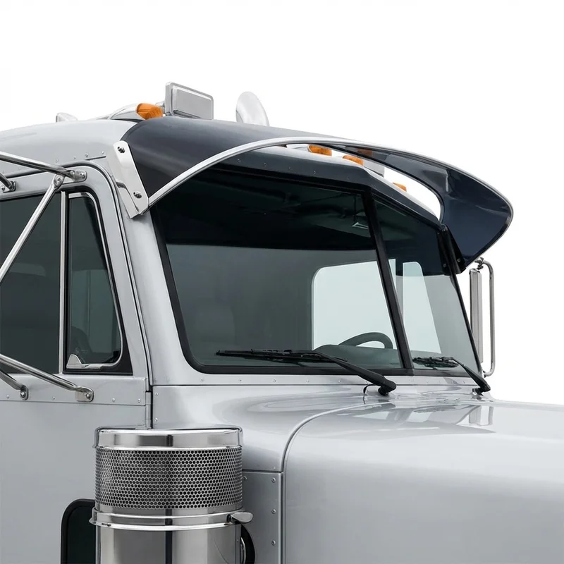 Tinted Acrylic Windscreen Sunvisor for Peterbilt 372 (1989 - 1997)