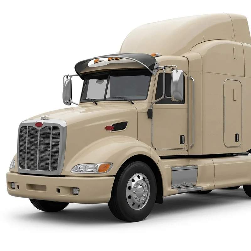 Tinted Acrylic Windscreen Sunvisor for Peterbilt 386 (2006 - 2016)