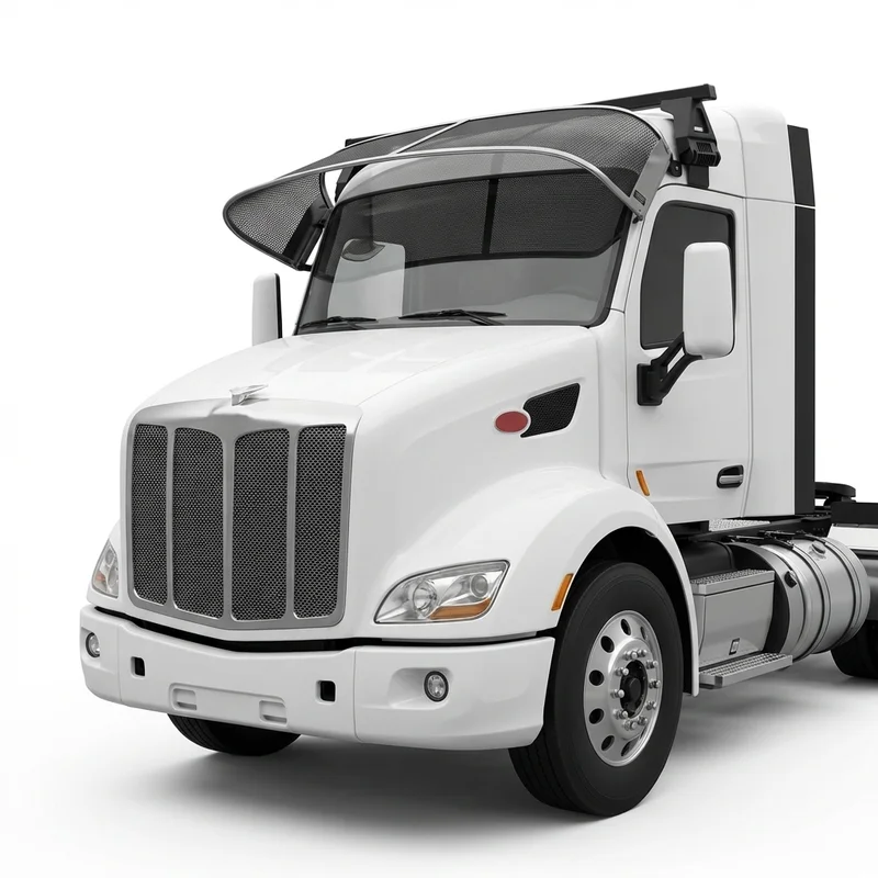 Premium Mesh Windscreen Sunvisor for Peterbilt 388 (2008 - 2015)