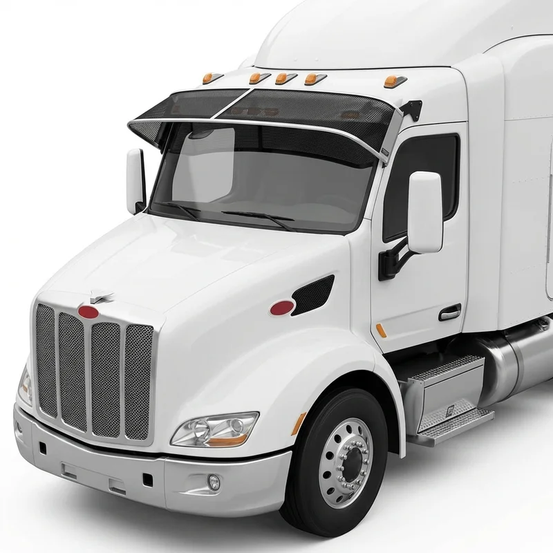 Premium Mesh Windscreen Sunvisor for Peterbilt 389 (2008 - 2022)