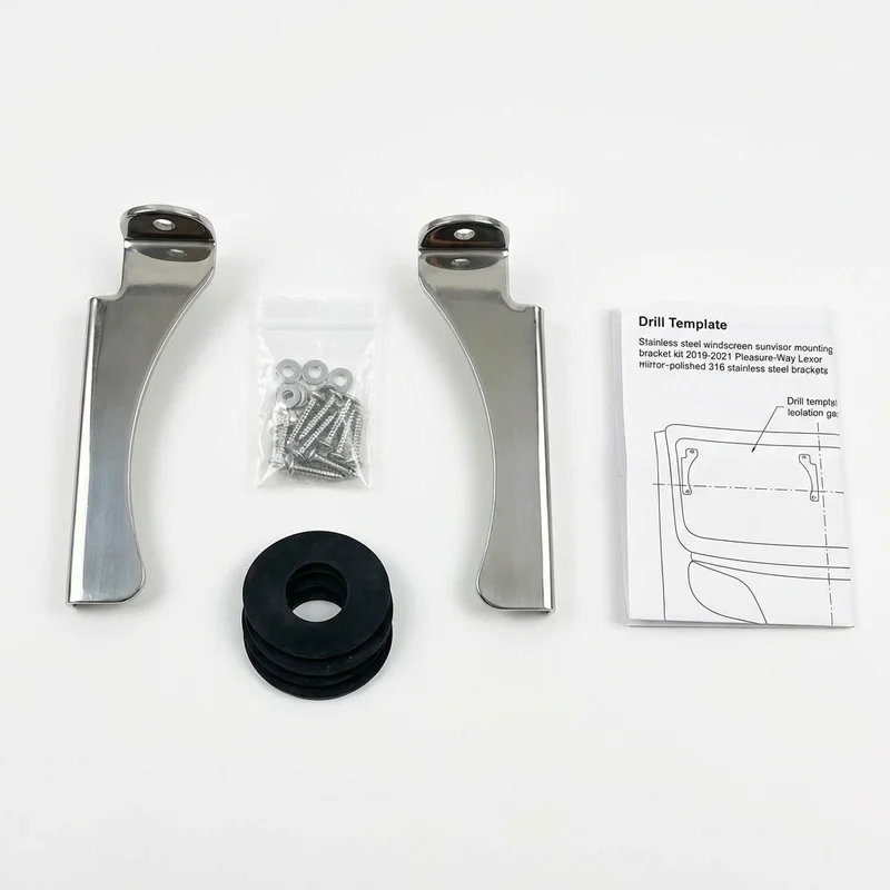 Stainless Steel Mounting Bracket Kit for Pleasure-Way Lexor (2019 - 2021)