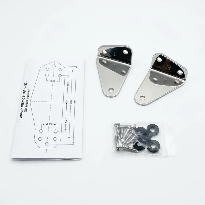 Stainless Steel Mounting Bracket Kit for Plymouth PB250 (1981 - 1983)
