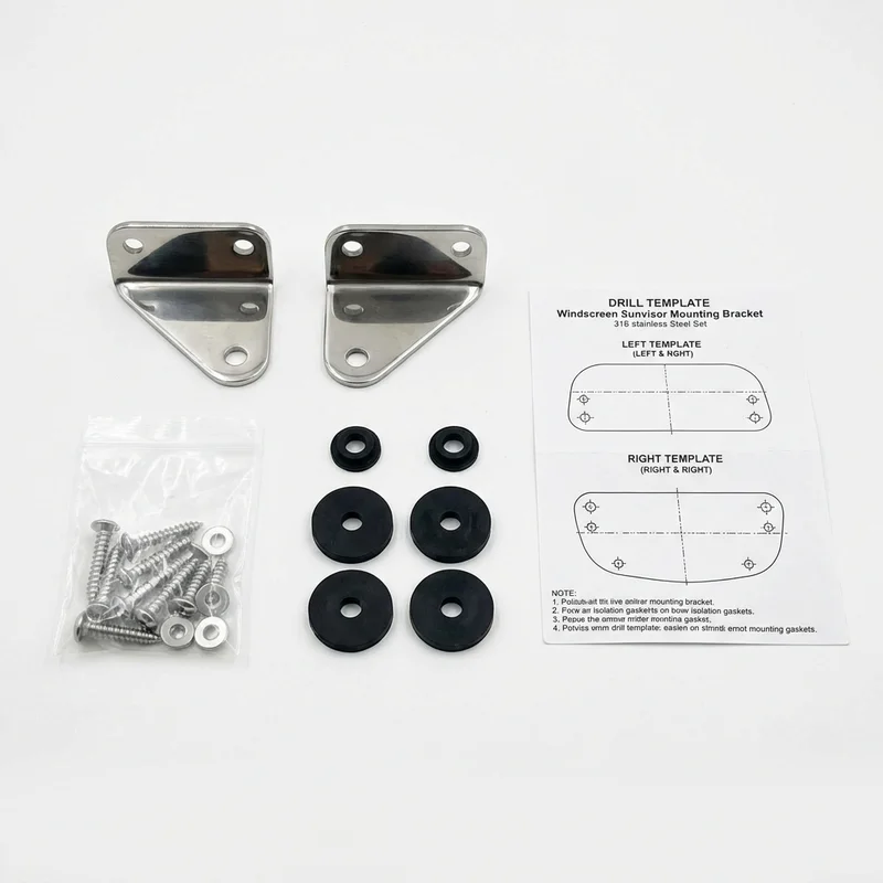 Stainless Steel Mounting Bracket Kit for Toyota Hiace (2009 - 2021)