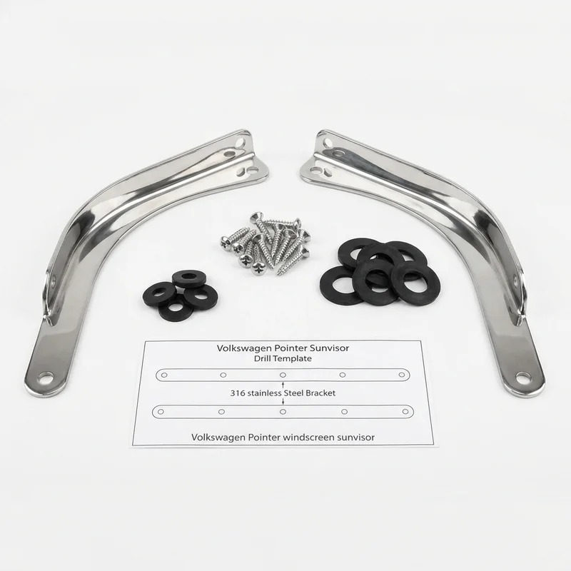 Stainless Steel Mounting Bracket Kit for Volkswagen Pointer (1998 - 2009)
