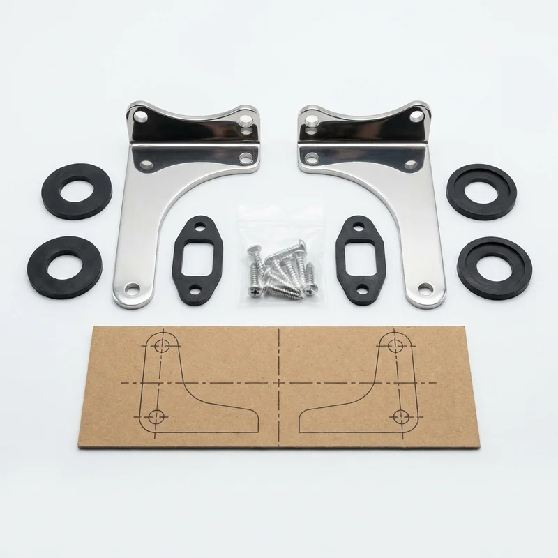 Stainless Steel Mounting Bracket Kit for Volvo 240 (1990 - 1993)