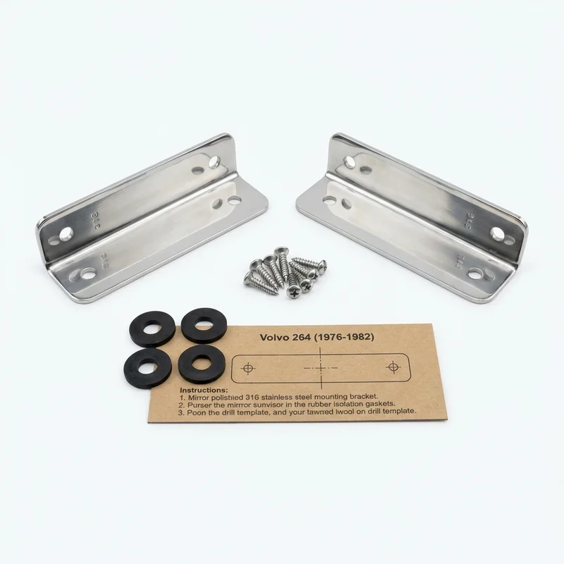 Stainless Steel Mounting Bracket Kit for Volvo 264 (1976 - 1982)